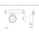 Aluminum LED track lamp Horsholm