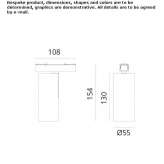 Magnetic aluminum LED track lamp Besterd