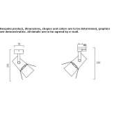 Metal LED track lamp with dimmer Lares