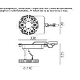 Aluminum LED track lamp Oradell