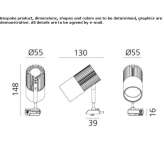 Aluminum LED track lamp Besterd