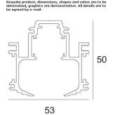 Aluminum linear lighting profile Lozio