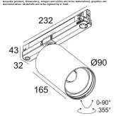 Metal LED track lamp Virojoki