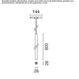 Aluminum LED track lamp Ubrique