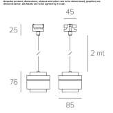 Aluminum track LED suspension point Cereseto