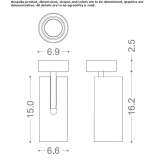 Aluminum LED track lamp Langvik