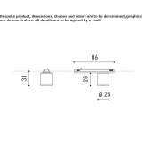 Aluminum LED track lamp Quivilla