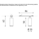 Aluminiowa lampa szynowa LED Quivilla