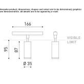 Aluminum LED track lamp Battice