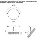 LED rail lamp made of aluminum and plexiglass Malans