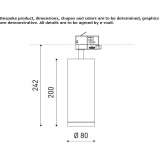 Aluminum LED track lamp Duquesne