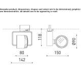 Aluminum LED track lamp Duquesne