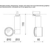 Aluminum LED track lamp Duquesne