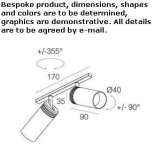 Metal LED track lamp Rosche