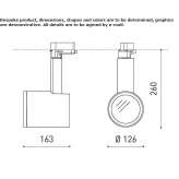 Aluminiowa lampa szynowa LED Duquesne