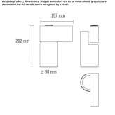 Aluminum projector with rail adapter or ceiling base Steensel