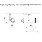 Aluminum LED track lamp Cankova