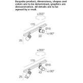 Metal LED track lamp Dikmen