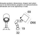 Aluminum LED track lamp Caimito