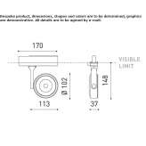 Aluminum LED track lamp Duquesne