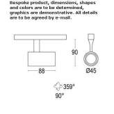 Aluminum LED track lamp Knic