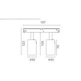 Aluminum LED track lamp Beringen