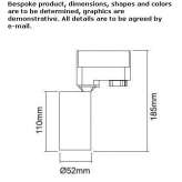 Aluminum LED track lamp Reedham