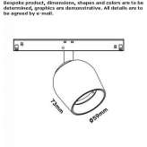 Track-Light magnetic die-cast aluminum Rupert