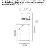 Aluminum track lamp with dimmer Kalynove