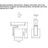 Aluminum track lamp with dimmer Divjake