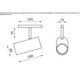 Aluminum LED track lamp Kurnach