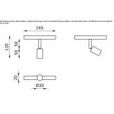 Aluminum LED track lamp Kurnach