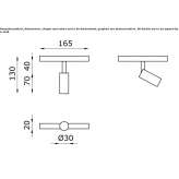 Aluminum LED track lamp Kurnach