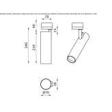 Aluminum LED track lamp Kurnach