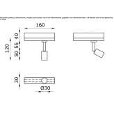 Aluminum LED track lamp Kurnach