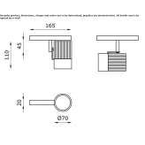 Aluminum LED track lamp Kurnach