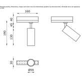 Aluminum LED track lamp Kurnach