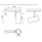 Aluminum LED track lamp Kurnach