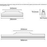 Aluminum LED track lamp Pledran