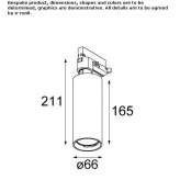 Metal LED track lamp Marrum