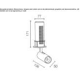 Adjustable LED ceiling spotlight in die-cast aluminum Malacky