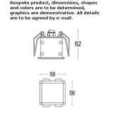 Rectangular aluminum LED spotlight for recessing Blagny