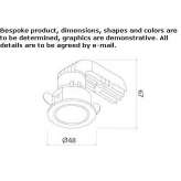 Round recessed LED spotlight made of powder-coated aluminum Glavile