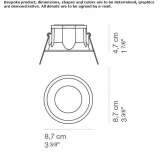 Adjustable aluminum LED spotlight for suspended ceilings Limay