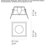 Square adjustable aluminum reflector for suspended ceilings Limay