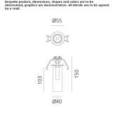 Adjustable semi-recessed aluminum LED spotlight Besterd