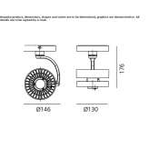 Adjustable aluminum LED ceiling spotlight Sarina