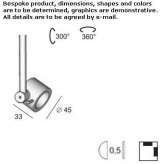 Adjustable aluminum reflector, halogen Riorges