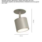 Adjustable round ceiling spotlight Linghem