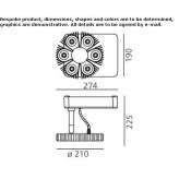 Adjustable aluminum LED ceiling spotlight Oradell